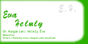 eva helmly business card